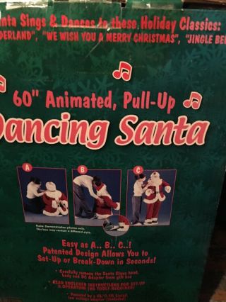 Santa Claus 5 Ft Animated Singing Dancing Life Size Christmas Box Display 2
