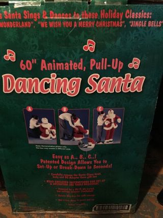 Santa Claus 5 Ft Animated Singing Dancing Life Size Christmas Box Display 3