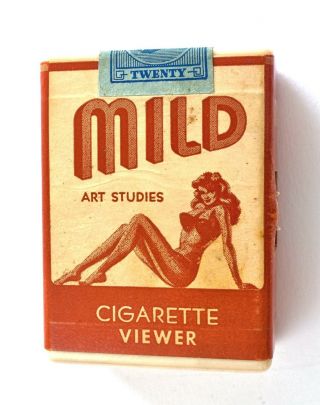 Picture Viewer In Faux Cigarette Pack " Mild Art Studies " 20 Pin - Ups