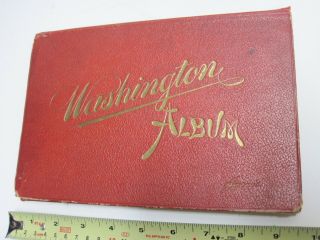 1890 Washington Dc Views Fold - Out Pictorial Album J.  F.  Jarvis D.  C.  Antique Red