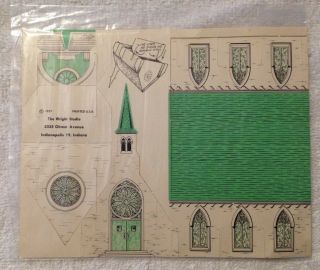 Vintage 1957 The Wright Studio Indianapolis Indiana Paper Model Church