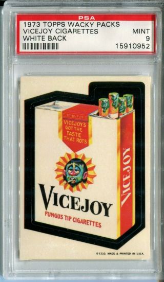 1973 Wacky Packs Series 1 Wb Vicejoy Psa 9