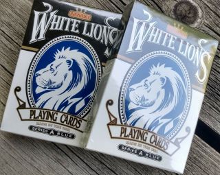 2 Decks Of David Blaine White Lions Playing Cards • Series A • Rare