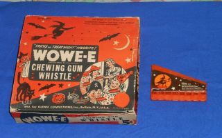 Vintage Halloween Wowee Chewing Gum Whistle With Box Glenn Confections