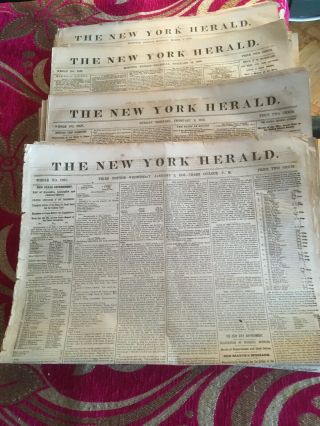 1856 Ny Herald Jan - March 49 Papers