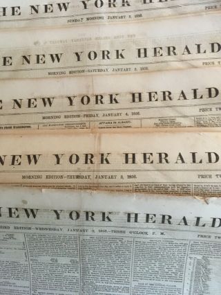 1856 NY Herald Jan - March 49 Papers 2