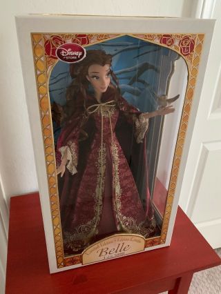 Disney Store Limited Edition Winter Belle 17” Doll Beauty And The Beast Le