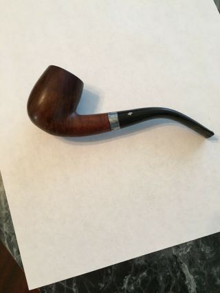 Vintage Estate Sterncrest Imported Briar Smoking Pipe W/sterling Silver Band