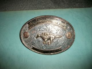 Nelson Silvia - 1981 - 10k Gold & Sterling Silver Qh Racing Belt Buckle