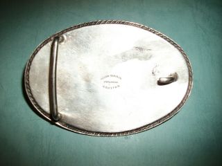 NELSON SILVIA - 1981 - 10K Gold & Sterling Silver QH Racing Belt Buckle 6