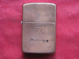 Solid Copper Zippo Lighter 1964 Advertising Kennecott Copper,  Hard To Find