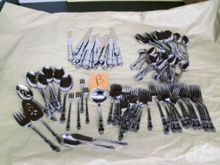 Stainless Flatware Oneida Custom Craft Thor Ohs103 Huge 111 Pc Service For 16,