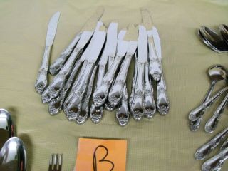 STAINLESS FLATWARE ONEIDA CUSTOM CRAFT THOR OHS103 HUGE 111 PC SERVICE FOR 16, 5