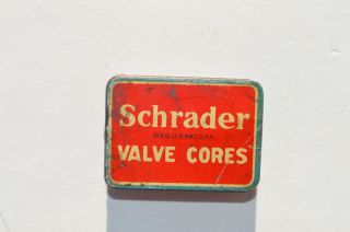 Vintage Schrader Tire Valve Cores Tin Can With Valve Cores Made In America