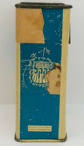 Judaica JNF/KKL Palestine made Rare Savings Box (Blue Box) 1930 ' s 3 3