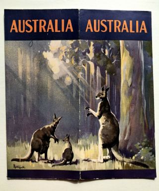 1930 ' s Australia Travel Brochure w/ Great Cover Image 2