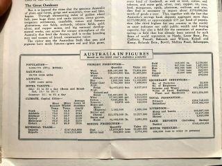 1930 ' s Australia Travel Brochure w/ Great Cover Image 5