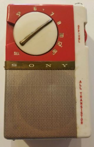 Sony Tr - 65 Transistor Radio Red Sony Tr65 Sony Transistor Radio