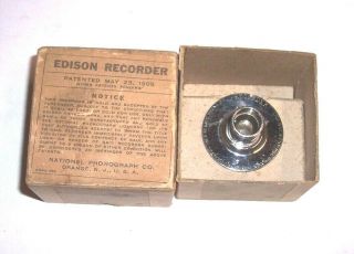 Real Edison Phonograph 2 Minute Recorder In The Box,  Great