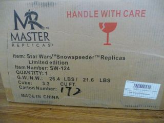 Master Replicas Snowspeeder Star Wars studio scale SW - 124.  Never opened. 5