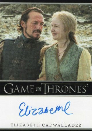 Game Of Thrones Season 6 Autograph Trading Card Signed By Elizabeth Cadwallader