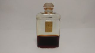 Lalique La Jacee Coty France Perfume Glass Bottle Embossed