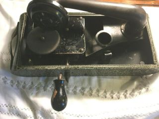 Antique Excelda Swiss Made Hand Crank Portable Record Player