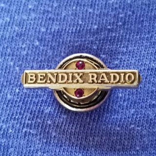 VINTAGE BENDIX RADIO LGB - 14K GOLD 10 - YR EMPLOYEE SERVICE AWARD PIN W/2 RUBIES 2