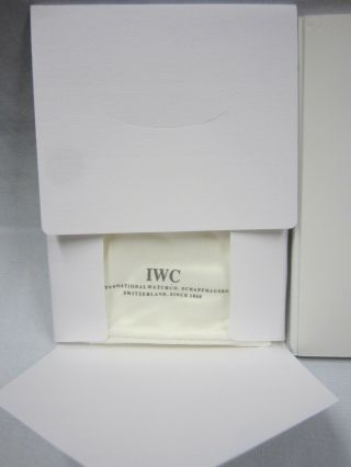 IWC Watch & Chronograph Guarantee/Service Book Open Blank Card Micro Fiber Cloth 3