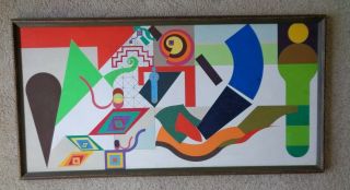 Vincent Price Gallery Sears Abstract Painting 1960 