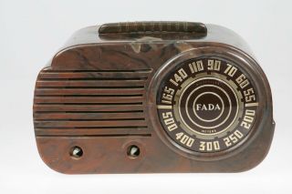 Vintage 1947 Fada 845 Cloud Tube Radio For Restoration Repair Parts Art Deco Old