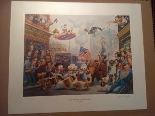Carl Barks July Fourth In Duckburg Signed Lithograph Litho