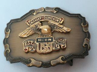 1903 Usa Harley Davidson Rain Tree Belt Buckle
