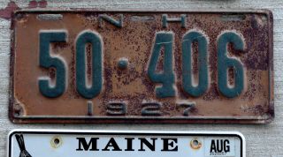 1927 Hampshire License Plate