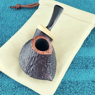 UNSMOKED DAVID HUBER WIDE VOLCANO VARIANT FREEHAND American Estate Pipe 8