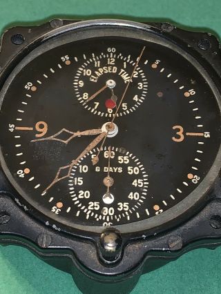 Us Army Jaeger Airplane Clock Chronograph Type A - 10 Serial Ac - 41 - 1189