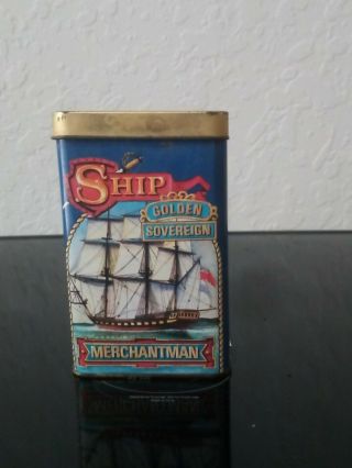 Vintage Ship Golden Sovereign Merchantman Tobacco Tin