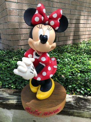 Disney Parks The Polka Dots Minnie Mouse Big Fig Figurine On Base