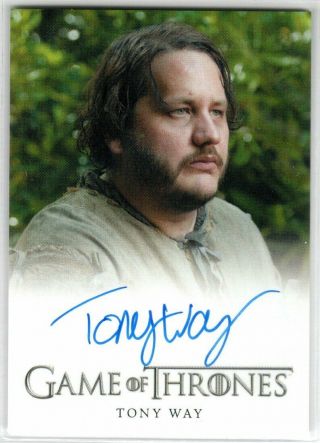 Game Of Thrones Season 4 Tony Way As Dontos Hollard Autograph Limited