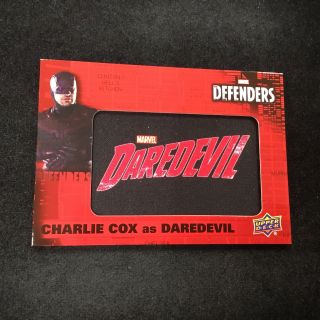 Charlie Cox As Daredevil 2018 Ud Marvel Defenders Logo Patch Card Cl - Dd Ssp Phx