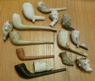 Mixed Selection Of Vintage Clay Pipes