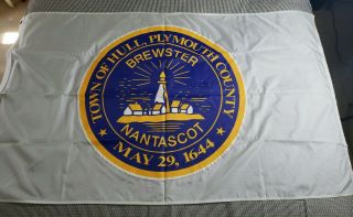 Vintage Hull Massachusetts Flag Nantasket Beach 3x5 Ma Mass Plymouth County