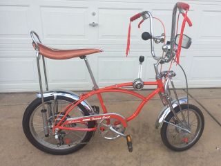 1973 Schwinn Orange Krate Stingray 5 - Speed Bicycle With Awesome Disc Brake