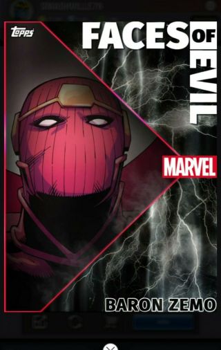 Topps Marvel Collect [digital Card] Faces Of Evil Baron Zemo Motion