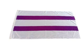 Two Row Wampum Flag: 3ft X 2ft (90 X 60 Cm