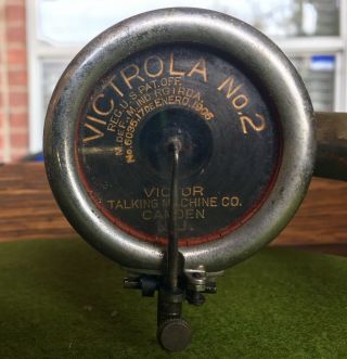 Victor VV - VIII Victrola Oak Tabletop Talking Machine - Antique 6
