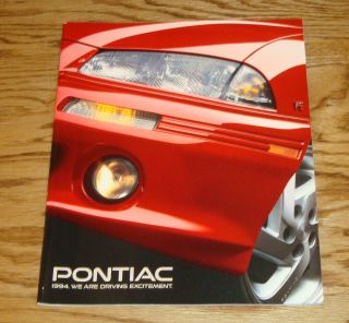 1994 Pontiac Full Line Deluxe Sales Brochure 94 Firebird Trans Am