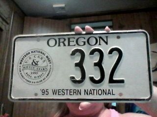 1995 Oregon Western National Meet/v - 8 Cars Booster License Plate