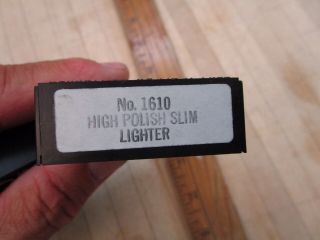 VINTAGE ZIPPO LIGHTER NO.  1610 HIGH POLISH Slim 1984 2