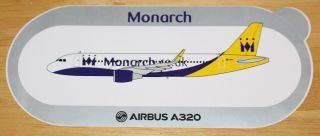 Old Monarch Airlines (uk) Airbus A320 Airline Sticker